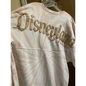 Disneyland Spirit Jersey Pink Tie Dye Rose Gold Glitter Graphic Long Sleeve XXL